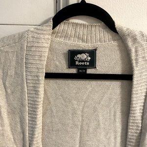 🎉5/$30 - Cream Roots long cardigan - flawed